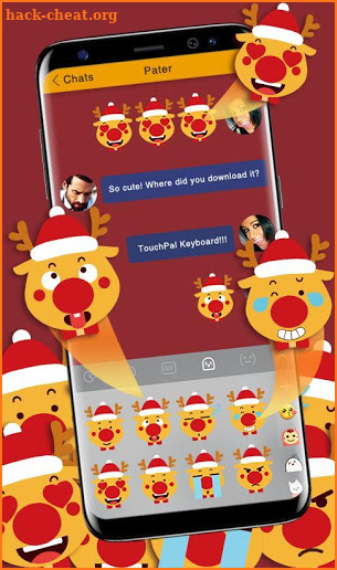 Cute Elk Christmas Keyboard Sticker screenshot