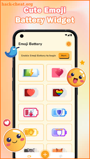 Cute Emoji Battery Widget screenshot