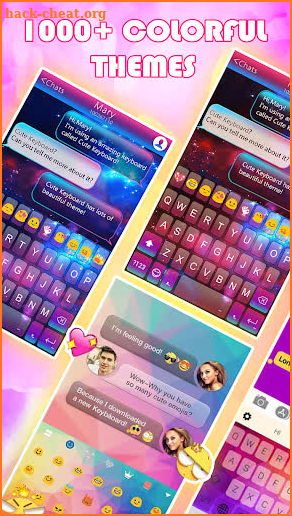 Cute Emoji Keyboard 2020: Themes, Emoticons, GIF screenshot