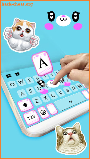 Cute Face Keyboard Background screenshot