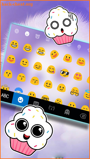 Cute Fluffy Cloud Keyboard Background screenshot