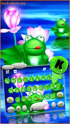 Cute Frog 3d Keyboard Theme screenshot