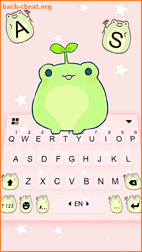 Cute Frog Green Themes screenshot