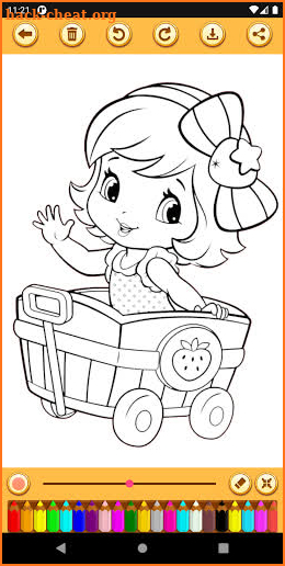 Cute Girl Coloring Book screenshot