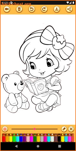 Cute Girl Coloring Book screenshot