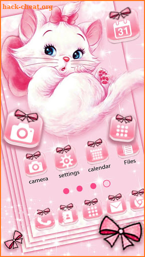 Cute Girlish Kitty Themes HD Wallpapers 3D icons screenshot