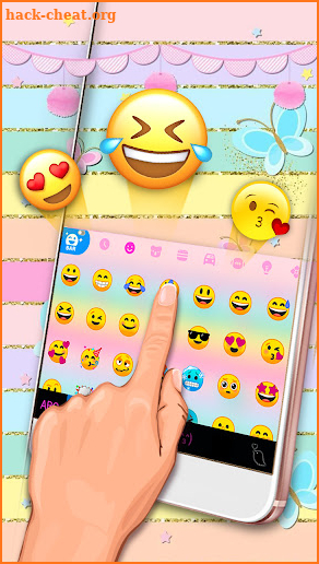 Cute Girly Colors Keyboard Background screenshot