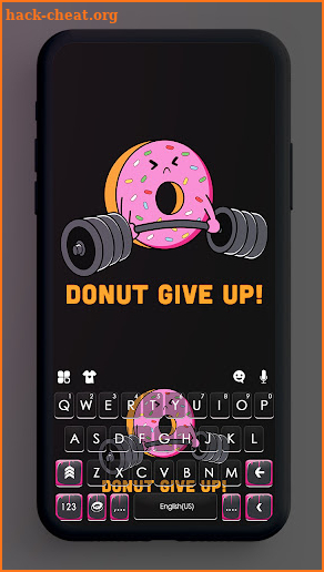 Cute Gym Donut Keyboard Background screenshot