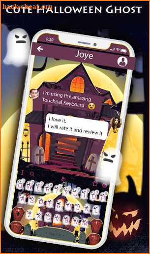 Cute Halloween Ghost Keyboard Theme screenshot