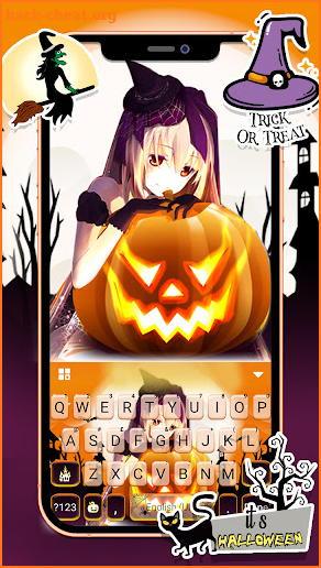 Cute Halloween Girl Themes screenshot