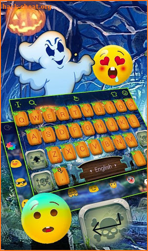 Cute Halloween Keyboard Theme screenshot