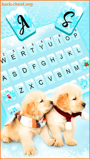 Cute Holiday Puppies Theme screenshot