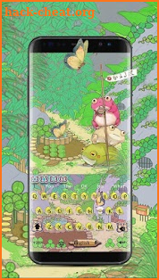 Cute hoppy frog funny keyboard theme screenshot