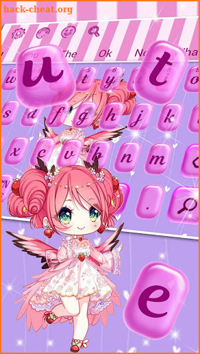 Cute Kawai Girl Keyboard theme screenshot