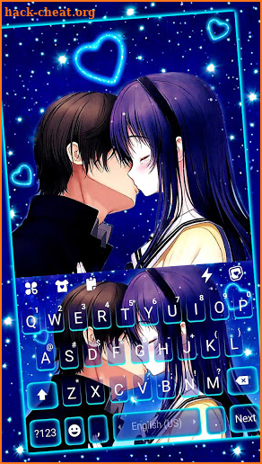 Cute Kiss Keyboard Background screenshot