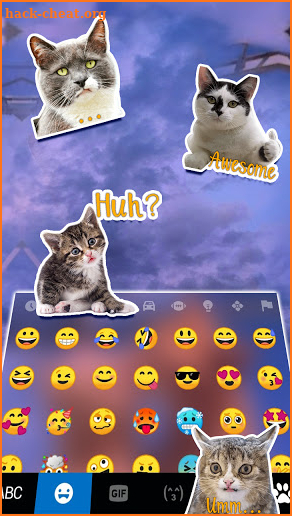 Cute Kitten Love Keyboard Background screenshot