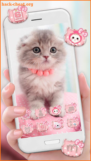 🐱Cute Kitty Cat Launcher Theme Live HD Wallpapers screenshot