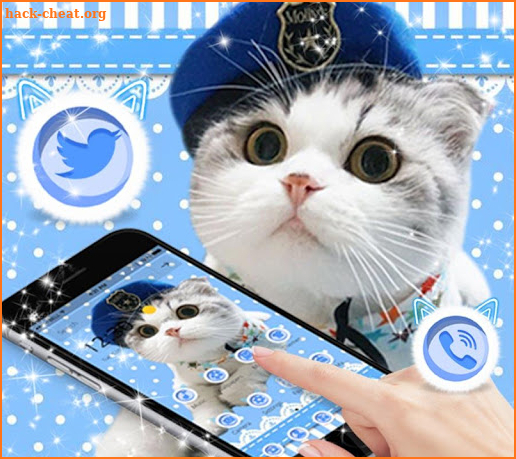 Cute Kitty Theme with Uniform Hat screenshot