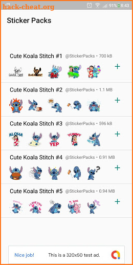 Cute Koala Stitch & Friend Stickers for WhatsApp screenshot