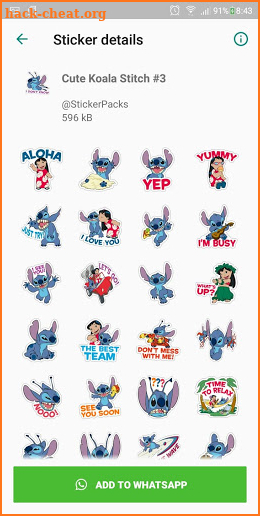 Cute Koala Stitch & Friend Stickers for WhatsApp screenshot