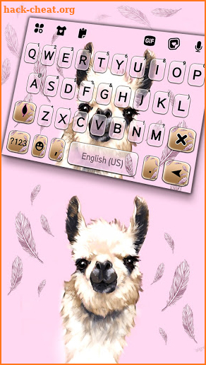 Cute Llama Keyboard Background screenshot