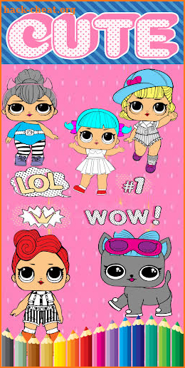 Cute Lol Dolls Coloring Book screenshot