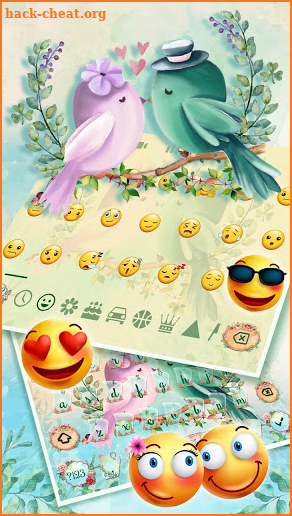 Cute Love Birds Keyboard screenshot