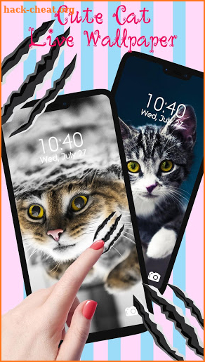 Cute Love Cat APUS Live Wallpaper screenshot