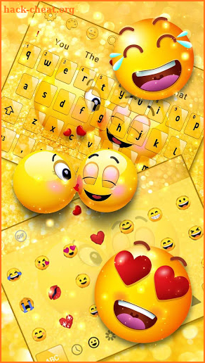 Cute Love Emoji Keyboard Theme screenshot