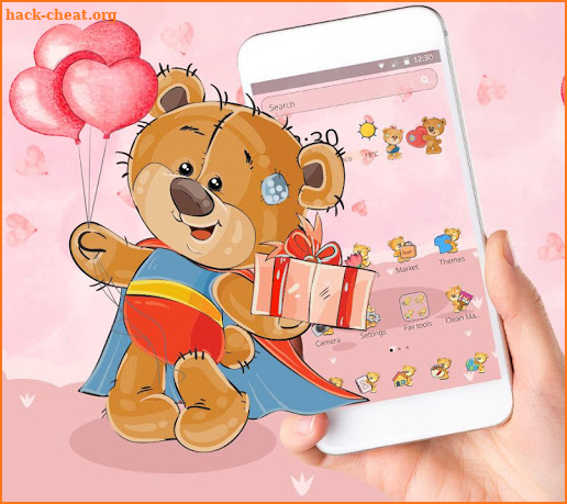 Cute Love Teddy Bear Theme screenshot