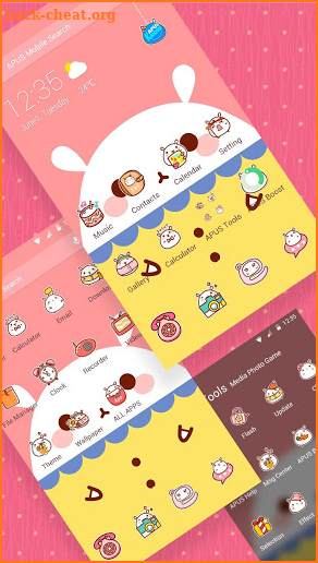 Cute lovely Rabbit-APUS Launcher theme screenshot