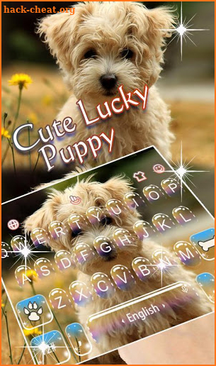 Cute Lucky Puppy Dog Keyboard Theme screenshot