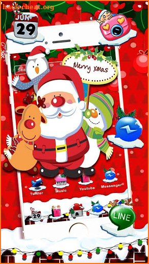 Cute Merry Christmas Launcher Theme HD Wallpapers screenshot