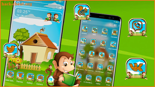 Cute Monkey House Theme screenshot