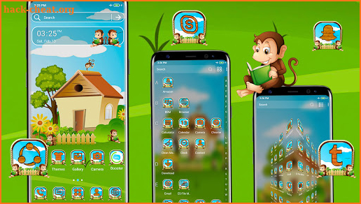 Cute Monkey House Theme screenshot