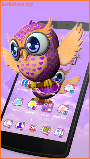 Cute Owl 3D Theme screenshot