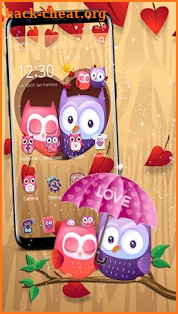 Cute Owl Couple Tree screenshot