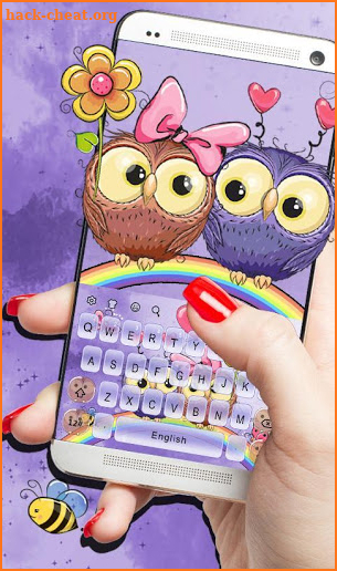 Cute Owl Keyboard Theme screenshot