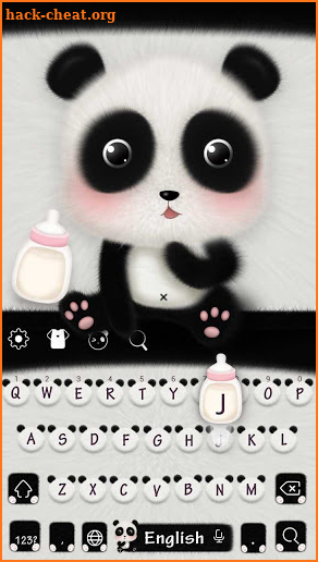 Cute Panda Baby Keyboard Theme screenshot