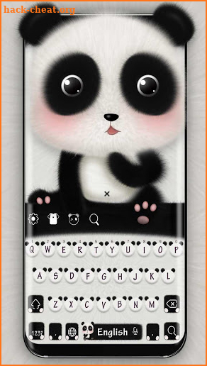 Cute Panda Baby Keyboard Theme screenshot