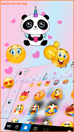 Cute Panda Keyboard Themes screenshot