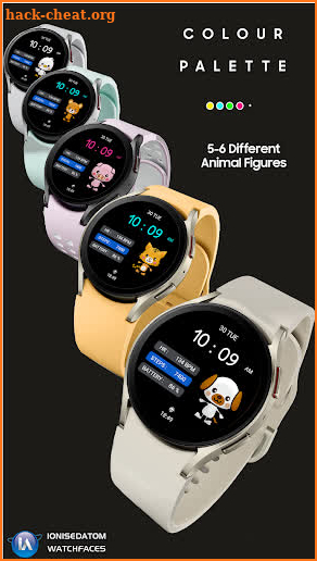 Cute Pets Digital Watchface screenshot