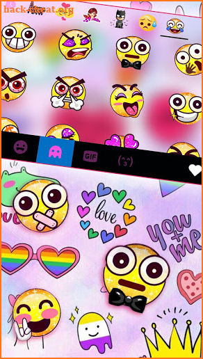 Cute Pink Doodle Keyboard Theme screenshot