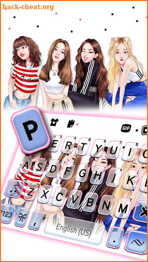 Cute Pink Girls Keyboard Background screenshot