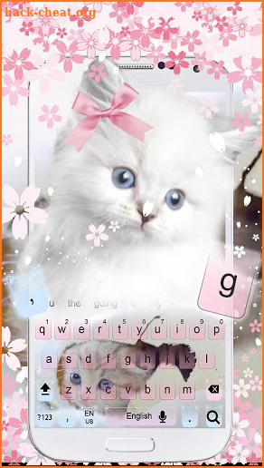 Cute Pink Kitty cat Keyboard screenshot