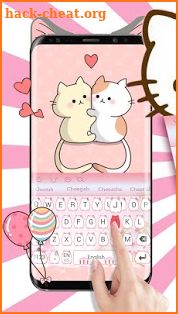 Cute Pink Kitty Keyboard screenshot