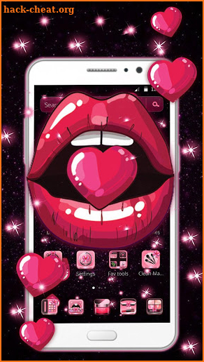 Cute Pink Lips Theme screenshot