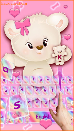 Cute Puppy Bear Keyboard screenshot