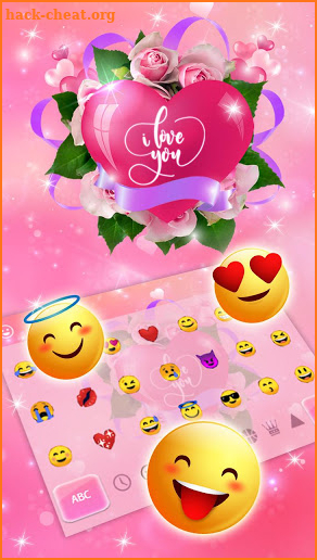 Cute Romantic Love Heart Keyboard Theme screenshot