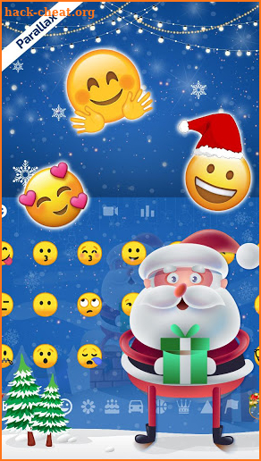 Cute Santa Christmas Keyboard Theme screenshot